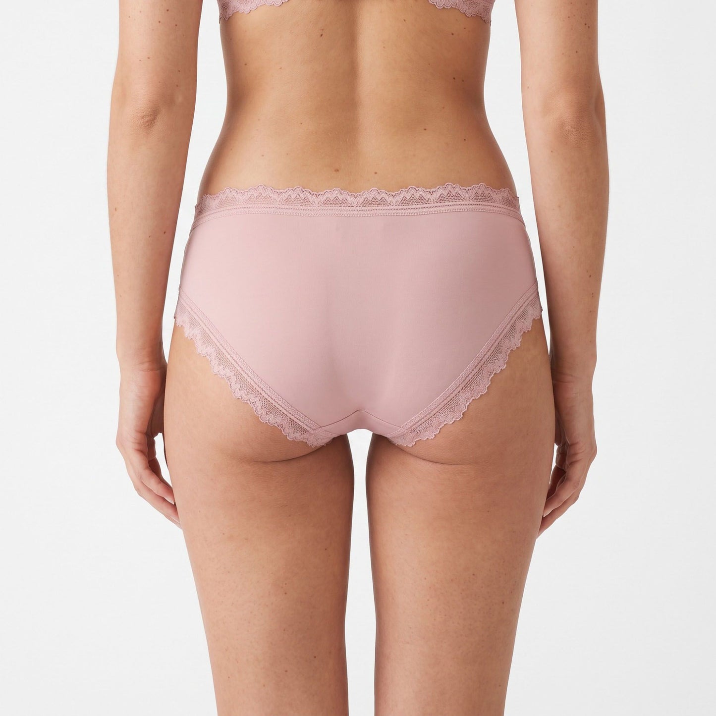 2 Pack Lace Trim Hipster Underwear with Bow Detail