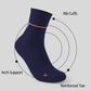 6pk Professional Athletic Socks - Ankle-Length Sports Socks with Elastic Cuff & Reinforced Design for Running & Gym