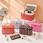Striped Makeup Bag Travel Cosmetic Organizer Case