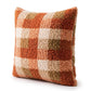 Plush Boucle Gingham Checkered Decorative Throw Pillow Cover for Cozy Home Decor 17.7 x 17.7in