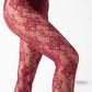 2-Piece Floral Lace Fishnet Tights