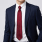 Men's Subtle Ribbed Texture Solid Tie Classic Necktie 57 Inch Length 3.1 Inch Width Formal Business Accessory