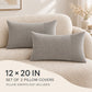 2 Pack Soft Corduroy Throw Pillow Covers 18 x 18 Inch and 12 x 20 Inch
