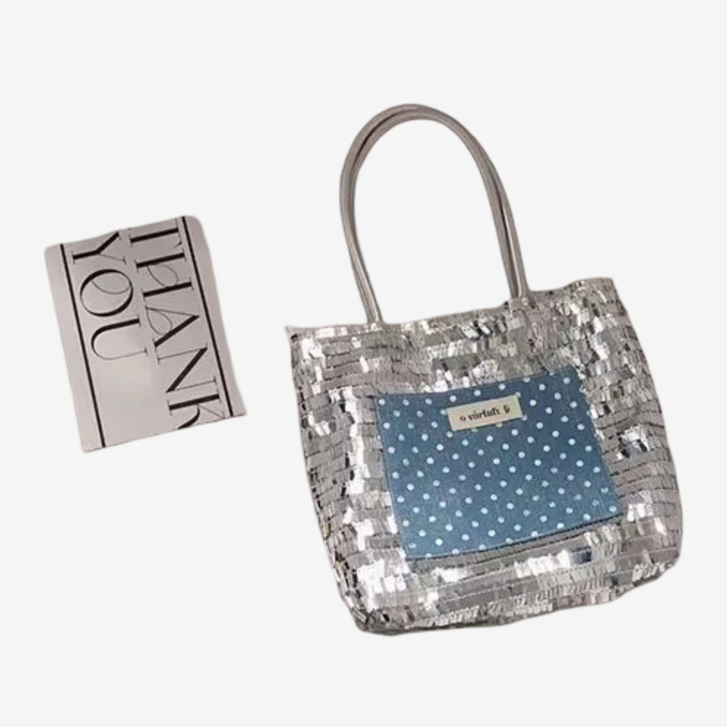 Sequined Mini Handbag Small Square Crossbody Bag for Women