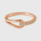 Women's Buckle Statement Ring with Cubic Zirconia - Twisted Band Sparkle Ring for Daily & Dressy Styling