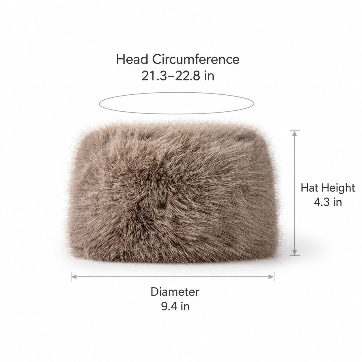 Faux Fur Pillbox Hat Soft Plush Brimless Winter Fashion Cap