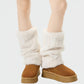 Plush Faux Fur Leg Warmers with Soft Textured Design and Cozy Stretch Fit for Layering Over Boots and Winter Outfits