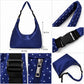 Large Nylon Polka Dot Shoulder Tote Bag