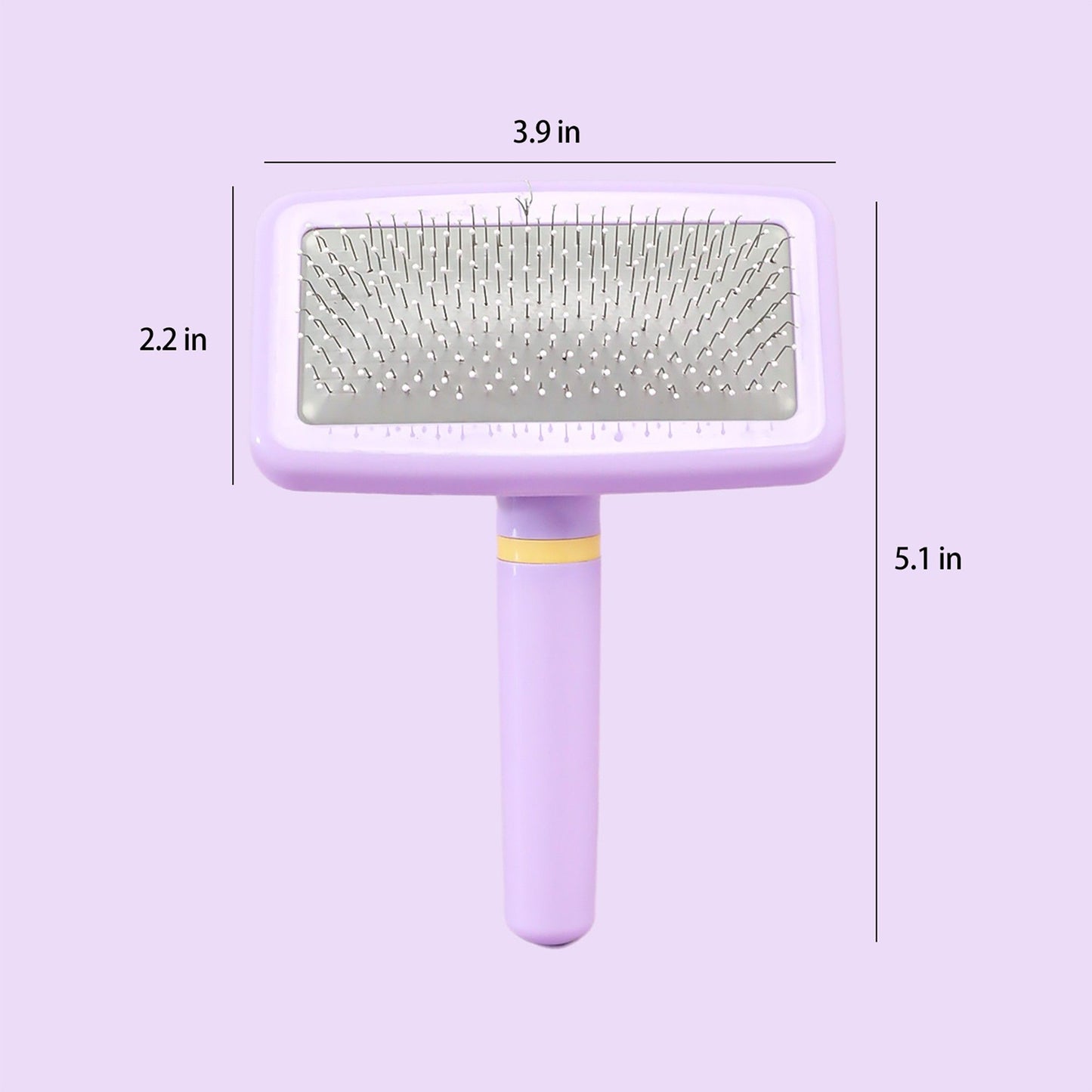 Pet Slicker Brush for Dogs and Cats with Comfortable Handle and Fine Bristles Grooming Tool