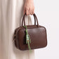 Pea Pod Bag Charm with Bead Detail and Loop Attachment