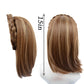 Braided Hairband Wig with Straight Shoulder Hair Extensions Casual Hairpiece for Holiday