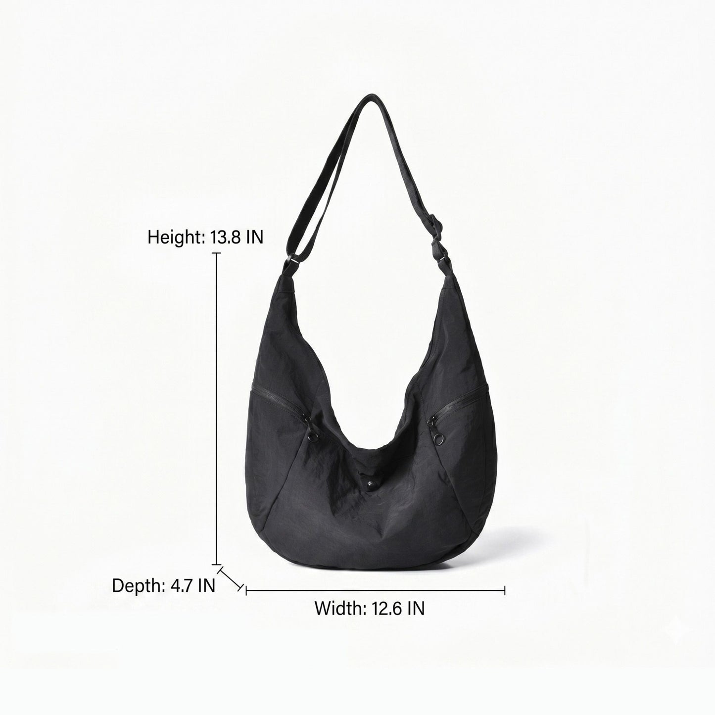 Lightweight Crossbody Bag with Adjustable Strap and Pockets