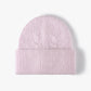 Fuzzy Knit Beanie Hat with Ribbed Cuff