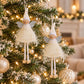 2pk Lace Angel Christmas Tree Ornaments