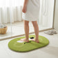 Cute Cartoon Face Tufted Floor Mat Soft Plush Non Slip Backing Decorative Indoor Rug for Entryway Bathroom Bedroom Kids Room