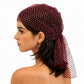 Rhinestone Mesh Head Wrap Sparkle Tie Back Hair Scarf