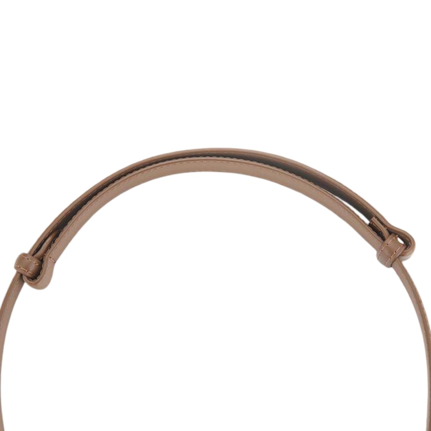 Skinny Waist Belt Thin Dress Belt with Rounded Metal Buckle 39.4 in
