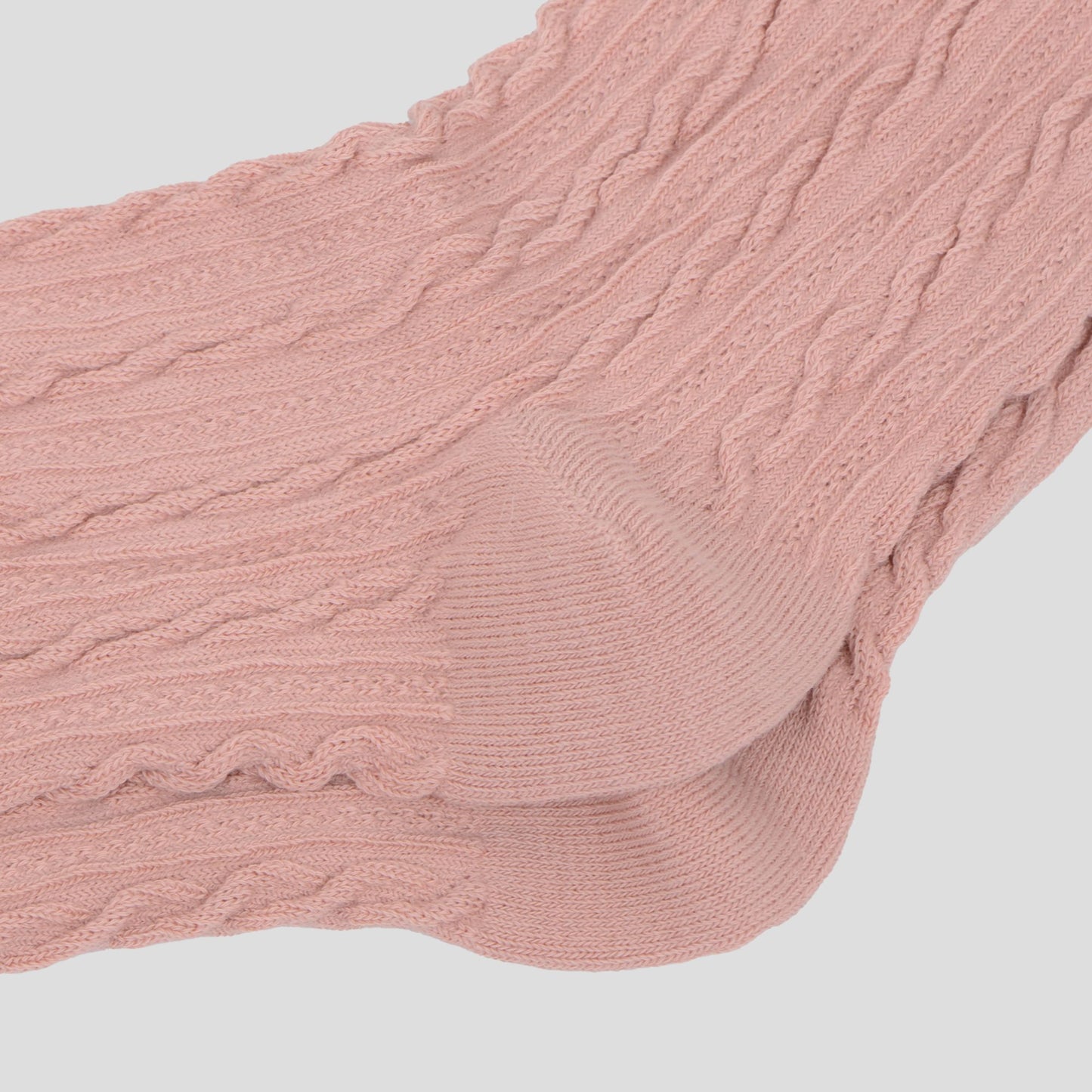 Classic Crew Socks Cable-Knit Cotton for Casual Stability and Comfort 2 Pairs