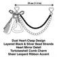 Layered Beaded Bag Charm with Heart Mirror and Comb