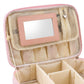 Polka Dot Travel Makeup Case with Dividers and Mirror
