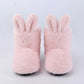Fuzzy Bunny Slipper Boots