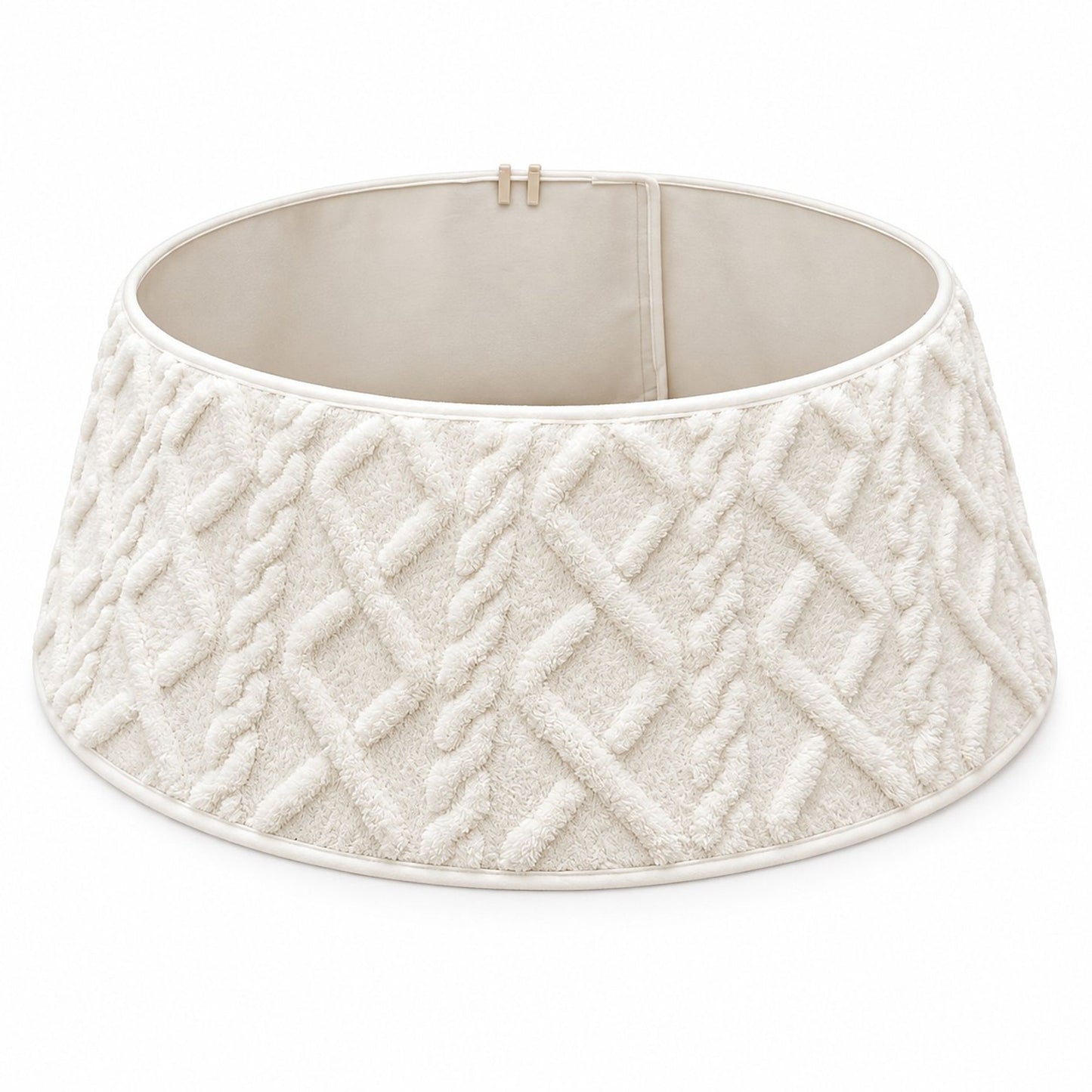 Plush Cable Textured Christmas Tree Collar