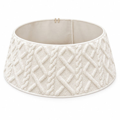 Plush Cable Textured Christmas Tree Collar