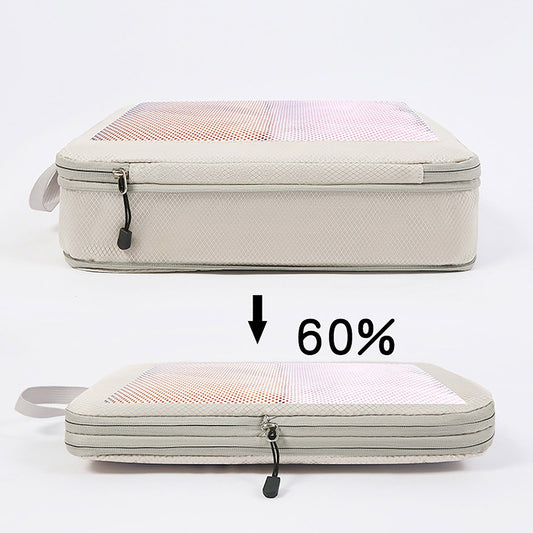 Travel Packing Cubes Set with Mesh Front Panel Zipper Storage Bags Lightweight Luggage Organizer Multi Size Set