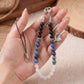 Beaded Phone Wrist Strap with Crescent Moon Charm
