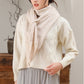 Soft Solid Knit Scarf with Draped Shape, Smooth Textured Finish, and Versatile Wrap Styling Design 68.5x45.5x28.5in