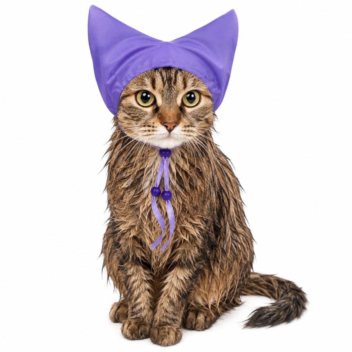 Cat Bathing Hood with Adjustable Drawstring Ear Cover