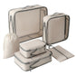 6 Piece Travel Packing Cube Set with Shoe Bag and Laundry Bag