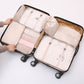 Travel Packing Organizer Set with Mesh Cubes Drawstring Bag Zipper Pouch Lightweight Storage Set