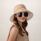 Wide Brim Bucket Hat Back Bow Detail for Sun Protection and Stylish Summer Looks
