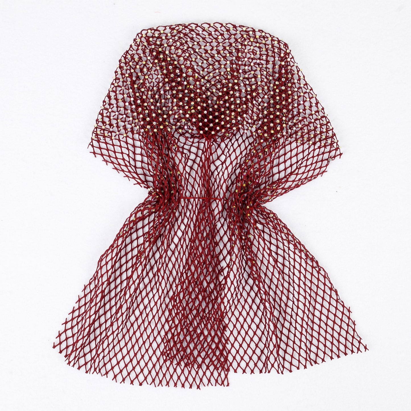 Rhinestone Mesh Head Wrap Sparkle Tie Back Hair Scarf