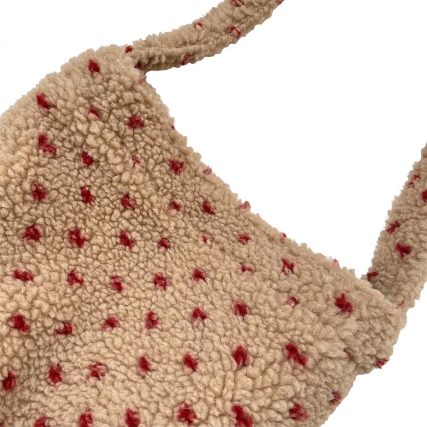 Fuzzy Shoulder Bag Soft Textured Tote Purse with Magnetic Closure