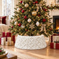 Plush Cable Textured Christmas Tree Collar