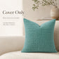 Textured Geometric Decorative Throw Pillow Cover Soft Accent Cushion Cover for Sofa Bed