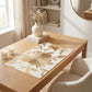 4 Piece Floral Placemat Set Metallic PVC Heat Resistant Table Mats for Dining Table