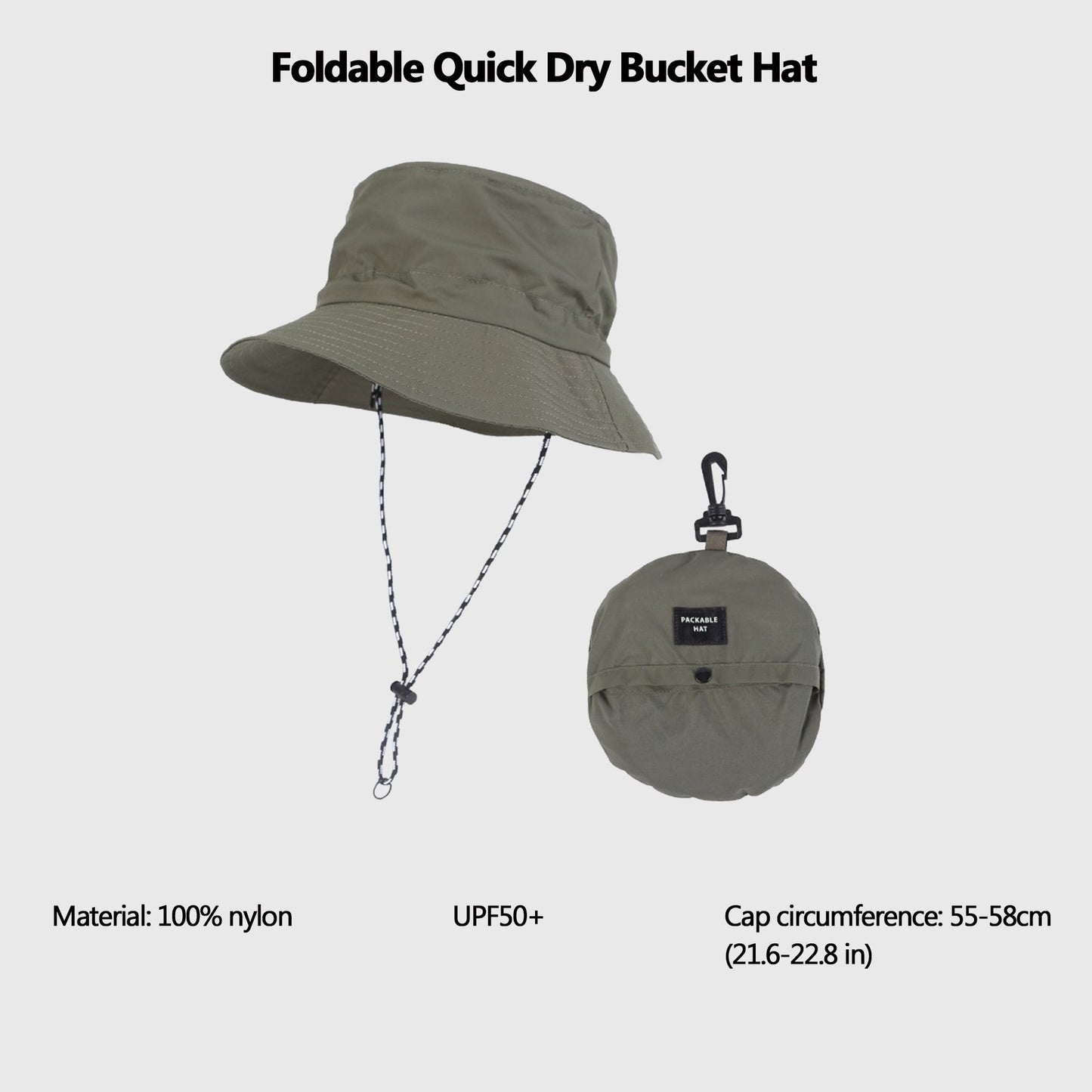 Women's Foldable Quick - Dry Bucket Hat with UPF50+ Protection