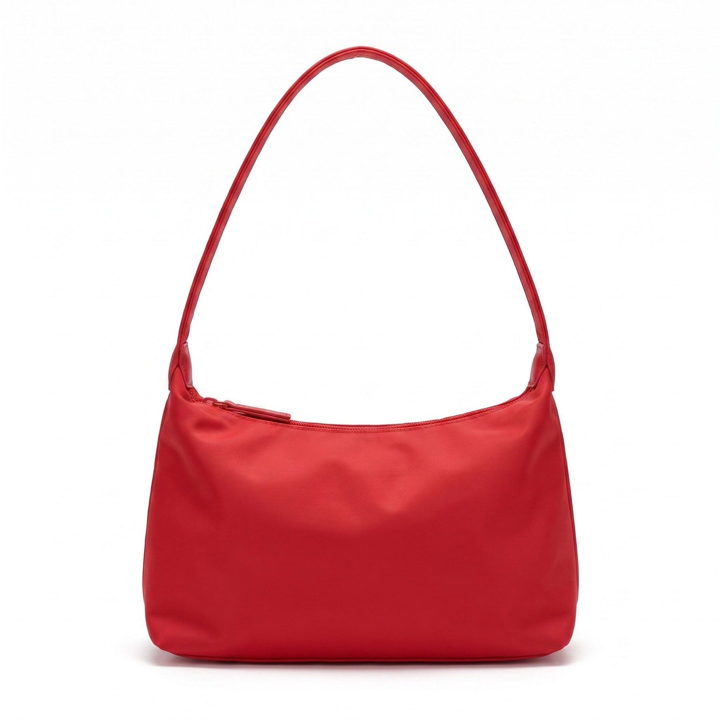 Minimalist Shoulder Bag with Top Zipper and Slim Rectangular Silhouette 8.3x4.7x2in