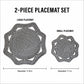 Woven Cotton Cord Octagonal Placemat and Coaster 2-Piece Set