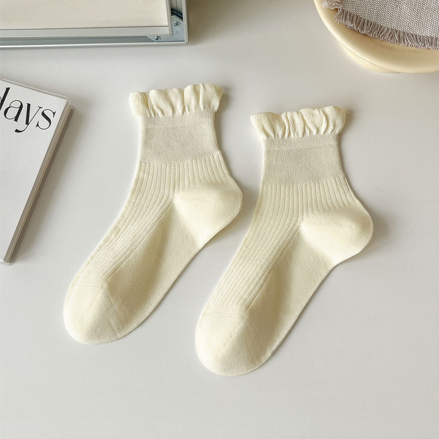 Adorable Ruffle - Cuff Ankle Socks 6Pk