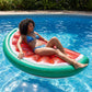 Fruit Slice Shaped Inflatable Pool Float with Lounge Design Durable PVC Raft Float for Pool Beach Lake 70.8x31in