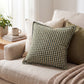 Houndstooth Woven Decorative Throw Pillow Cover Textured Square Cushion Cover with Hidden Zipper