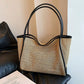 Woven Straw Tote Bag with Shoulder Straps Lightweight Crochet Knit Tote with Pouch