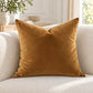 Solid Velvet Decorative Throw Pillow Cover (Single Piece)