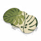 Tufted Floor Mat with Tropical Leaf Pattern Non Slip Backing Soft Plush Decorative Indoor Entryway Bathroom Rug
