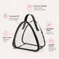 Clear Triangular Lunch Bag with Zipper Closure and Top Handle