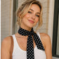 Polka Dot Skinny Neck Scarf with Pointed Ends